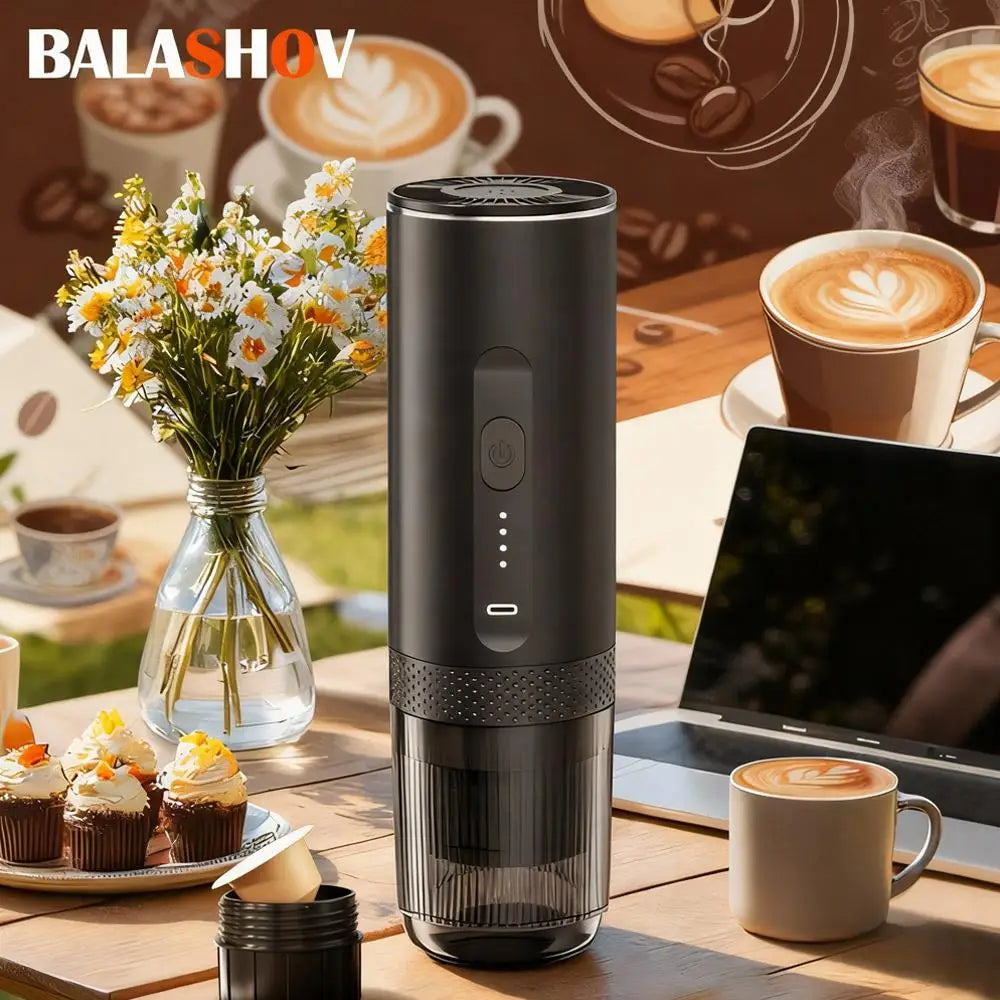 Travel 2-in-1 Wireless Portable Espresso Coffee Machine for Car & Home Camping