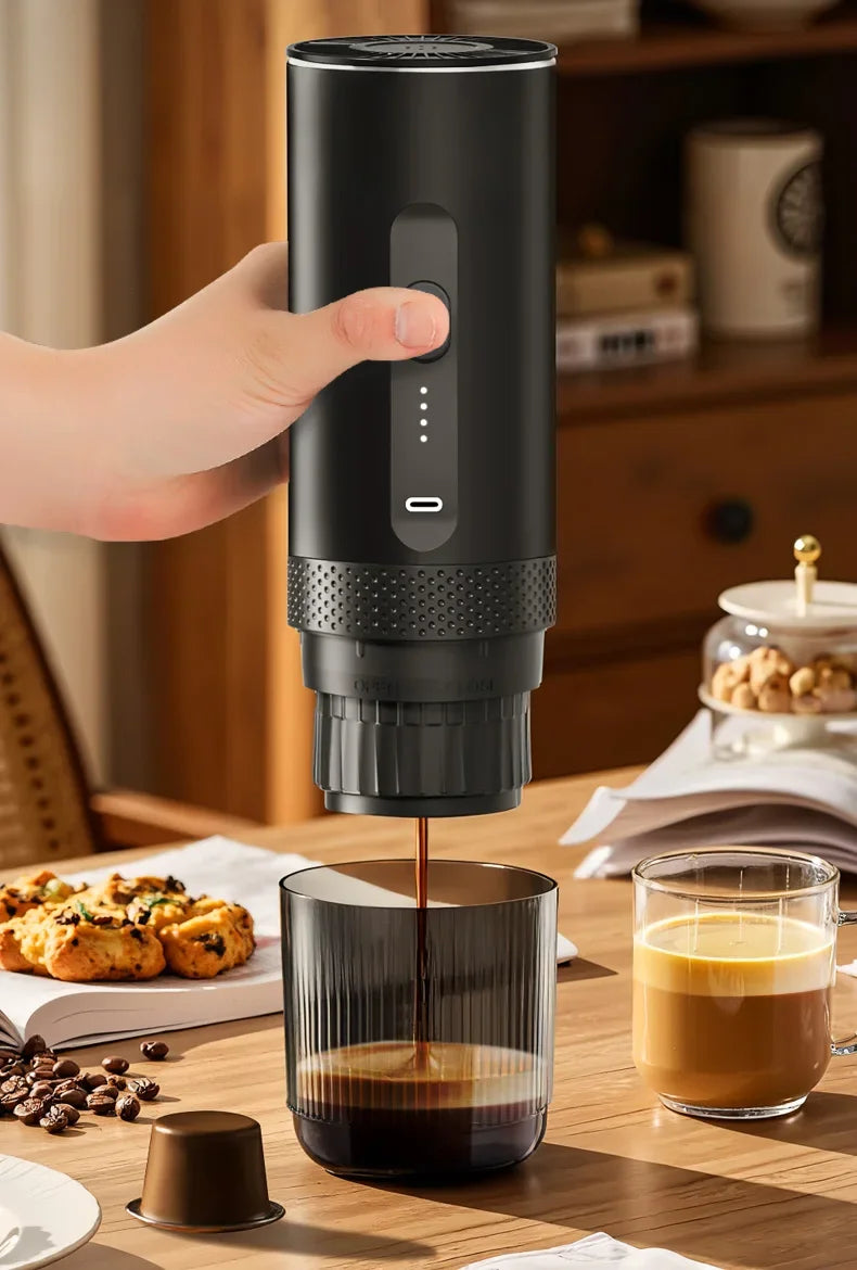 Travel 2-in-1 Wireless Portable Espresso Coffee Machine for Car & Home Camping