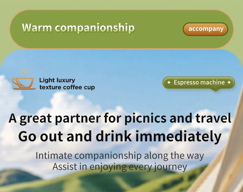 Travel 2-in-1 Wireless Portable Espresso Coffee Machine for Car & Home Camping