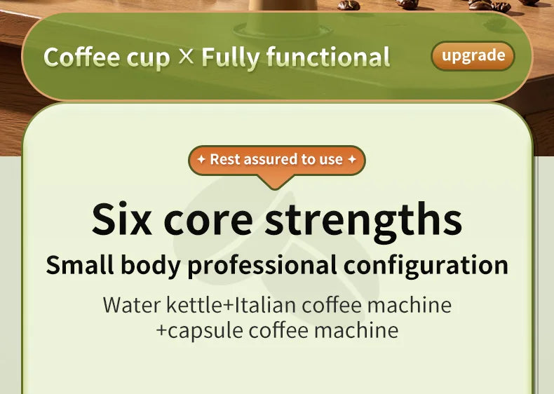 Travel 2-in-1 Wireless Portable Espresso Coffee Machine for Car & Home Camping