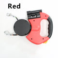 Auto Retractable Double Ended Dog Leash 3m with LED Flashlight Waste Bag Box