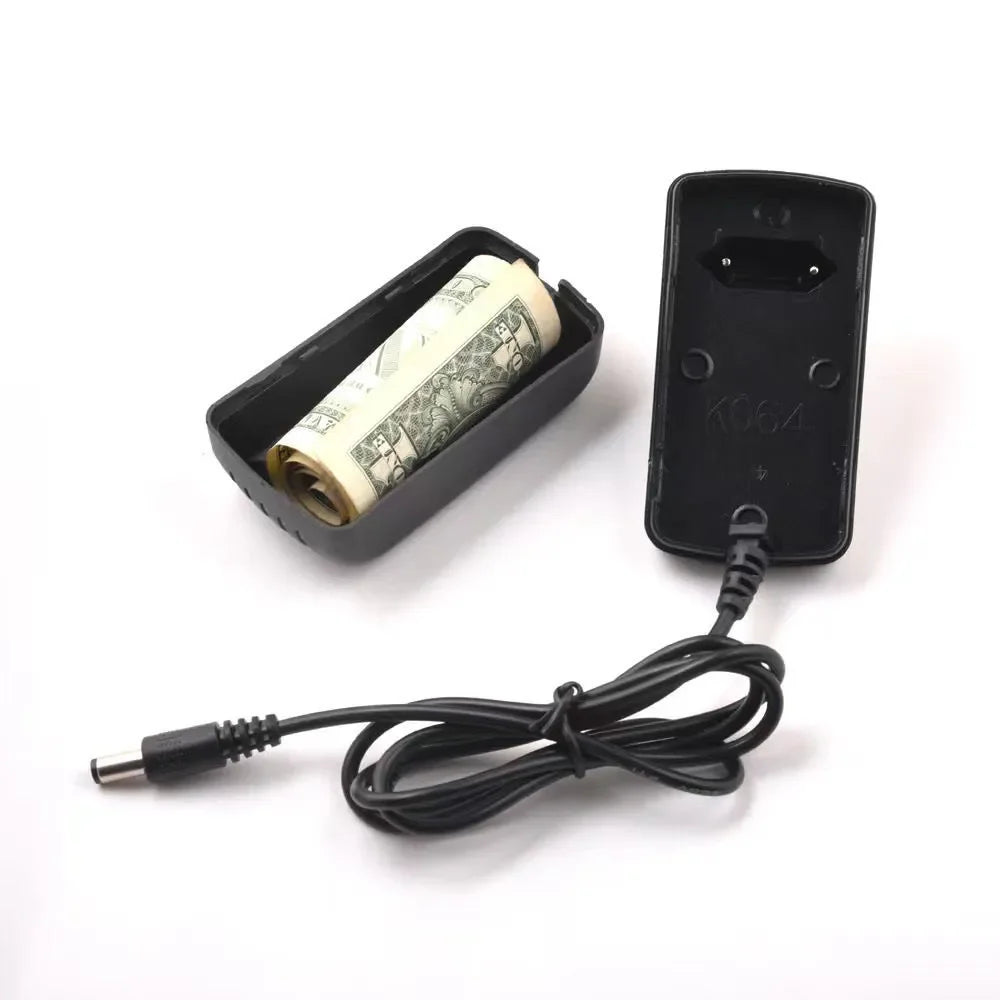 Hidden Storage Mini Safe Deposit Box Simulated Charging Adpater For Travel or at Home