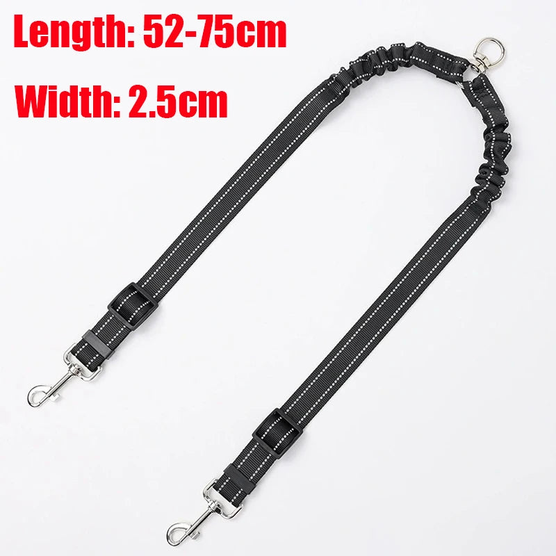 Auto Retractable Double Ended Dog Leash 3m with LED Flashlight Waste Bag Box