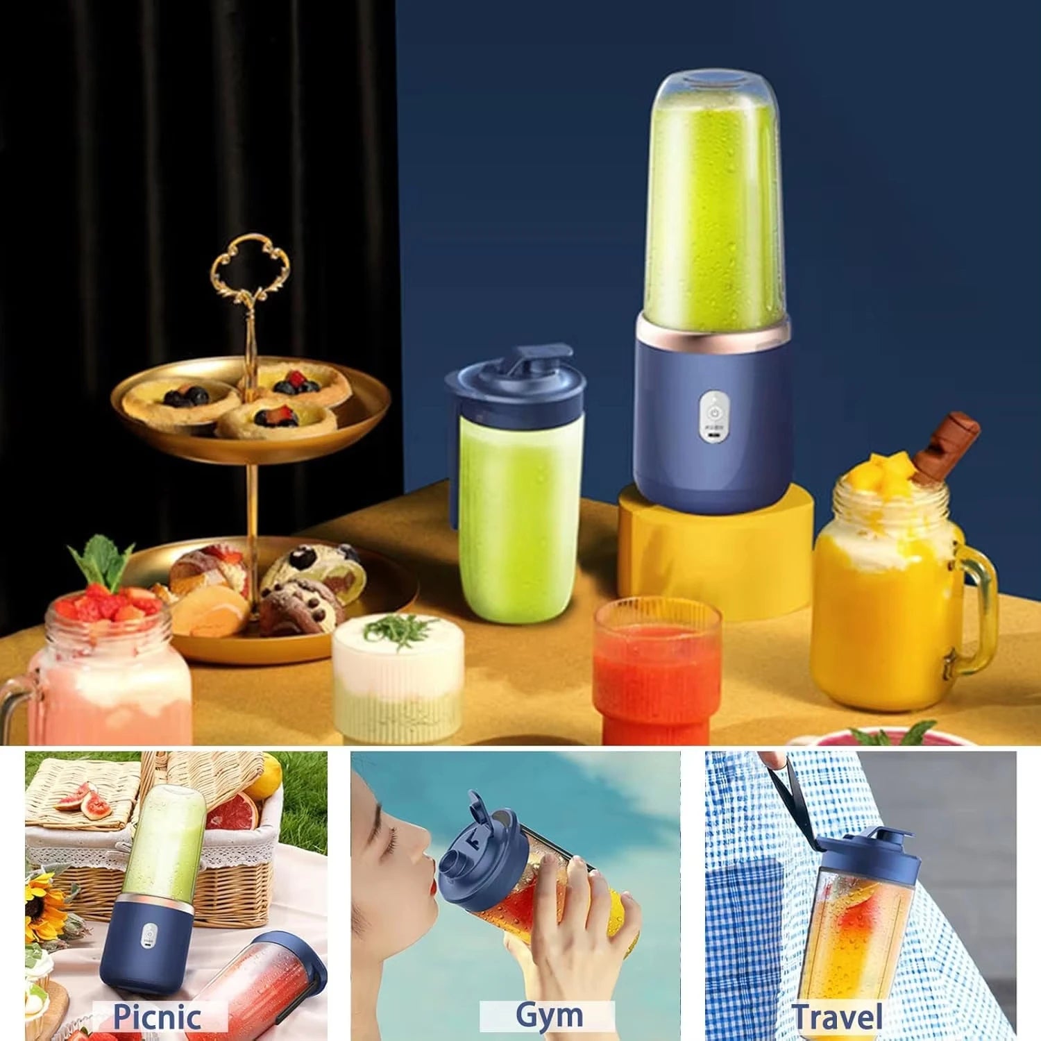 Portable Travel USB Mini Juicer Cup Handheld Blender