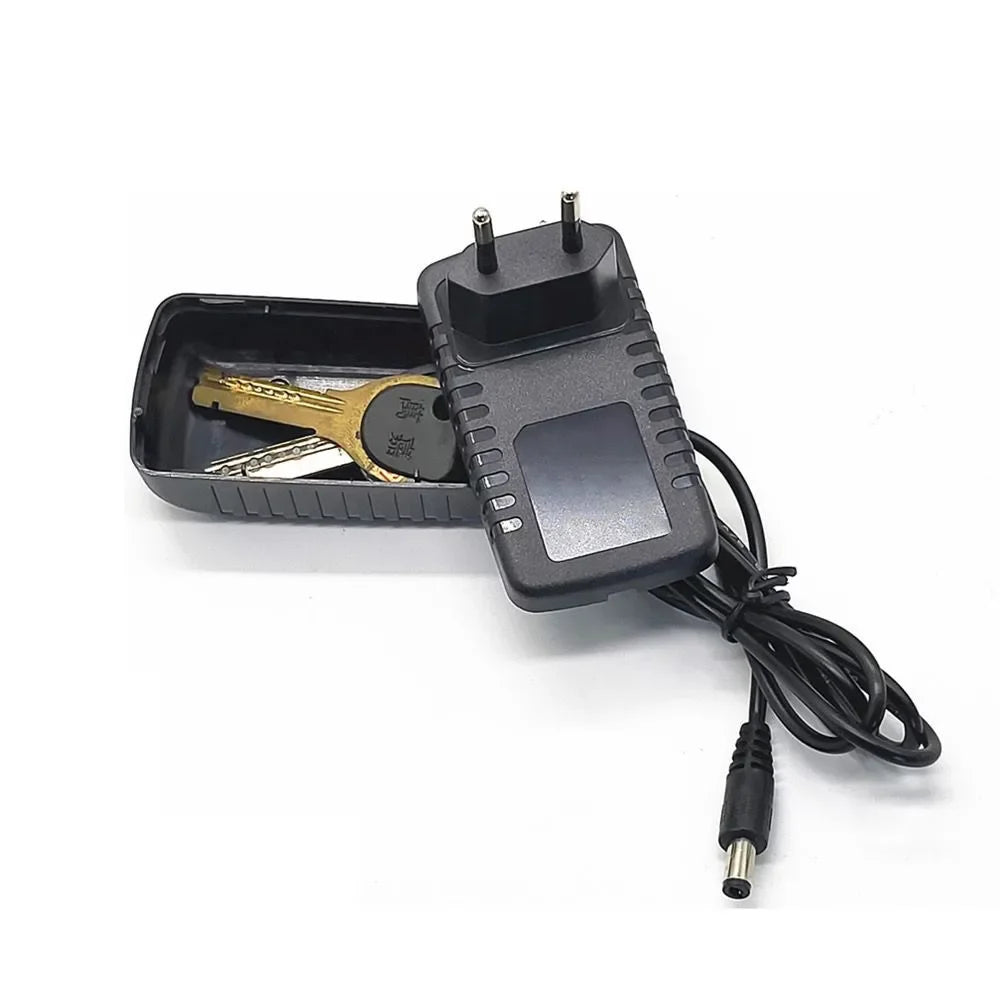 Hidden Storage Mini Safe Deposit Box Simulated Charging Adpater For Travel or at Home